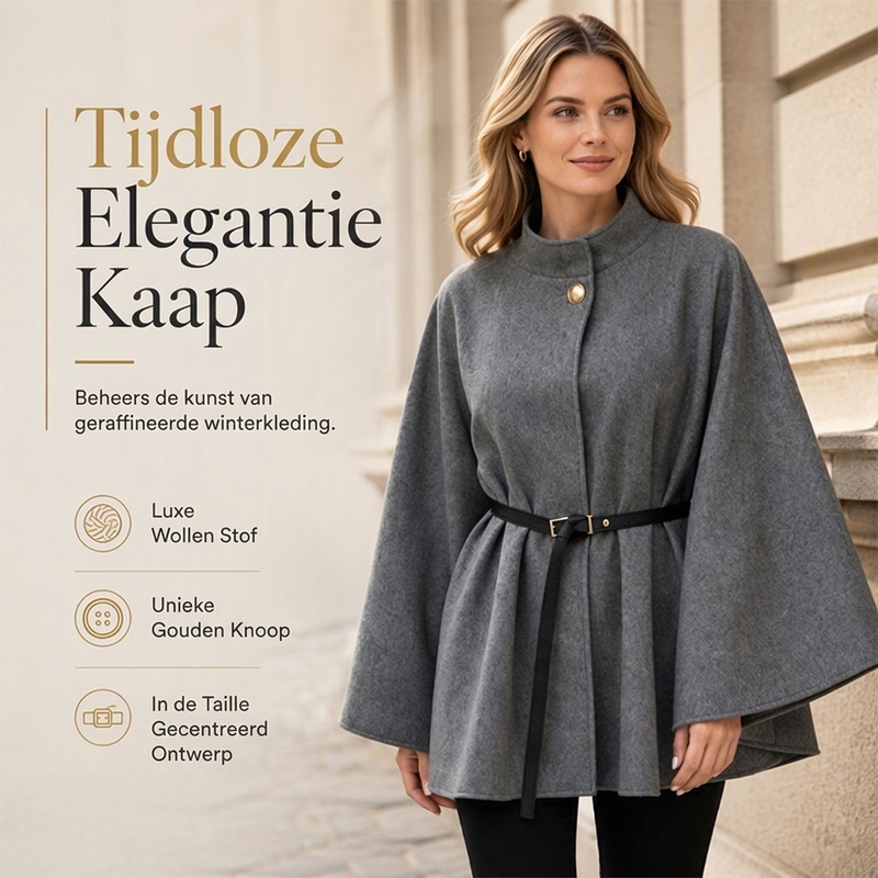 🔥Gratis verzending✈️Elegante Damescape met Staande Kraag