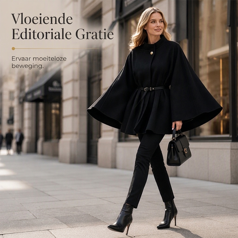 🔥Gratis verzending✈️Elegante Damescape met Staande Kraag
