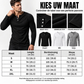 💪Heren Casual Slim Fit Geribde Henley T-Shirt