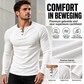 💪Heren Casual Slim Fit Geribde Henley T-Shirt