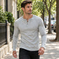 💪Heren Casual Slim Fit Geribde Henley T-Shirt
