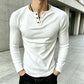 💪Heren Casual Slim Fit Geribde Henley T-Shirt