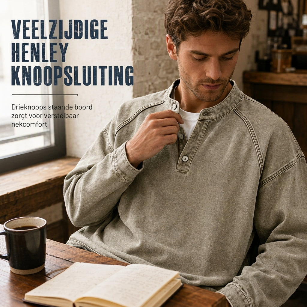 🔥Gratis verzending✈️Heren vintage casual losvallend sweatshirt