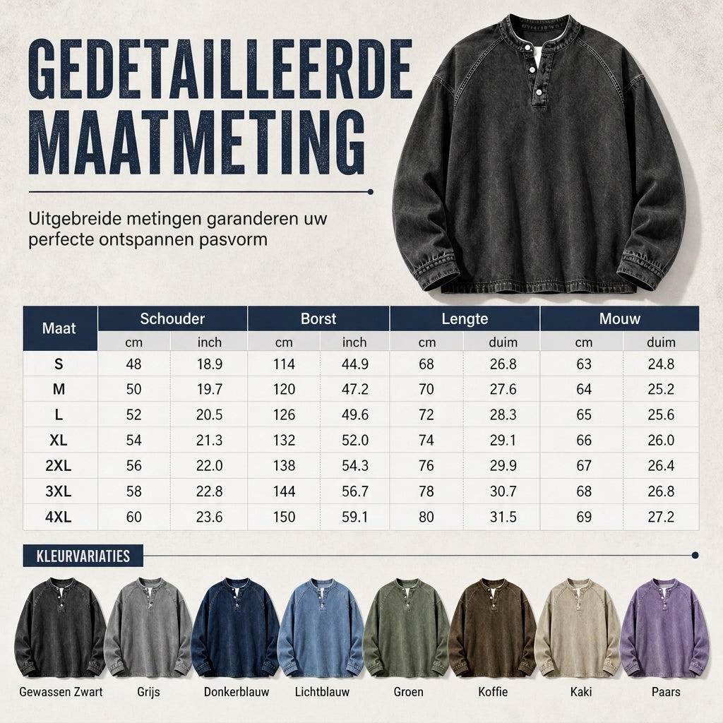 🔥Gratis verzending✈️Heren vintage casual losvallend sweatshirt