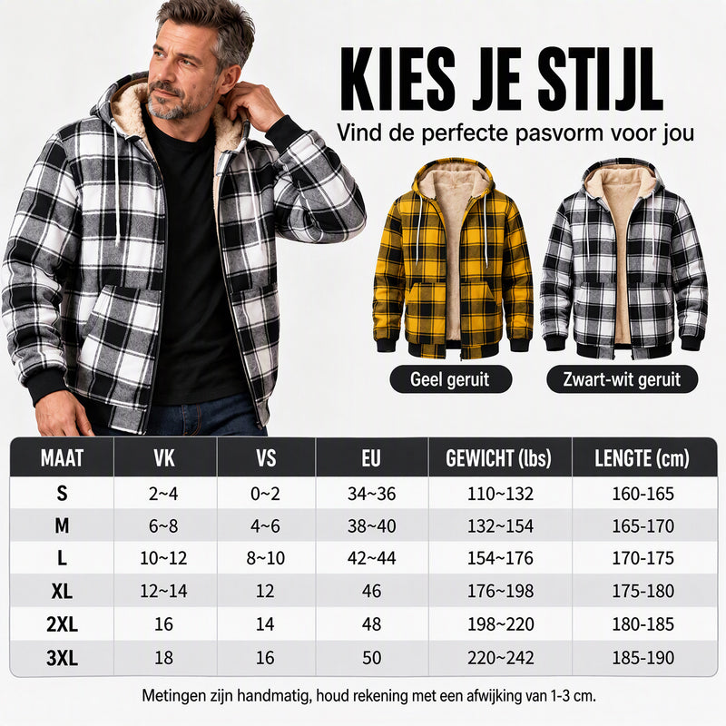 🔥Gratis verzending✈️Casual Thermische Jas Met Capuchon Voor Heren