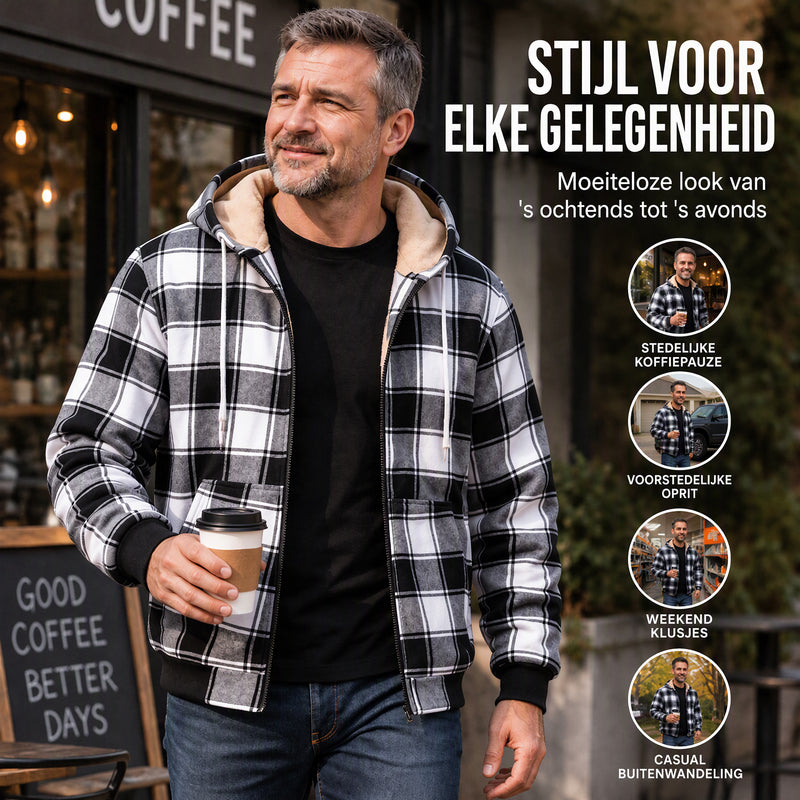 🔥Gratis verzending✈️Casual Thermische Jas Met Capuchon Voor Heren