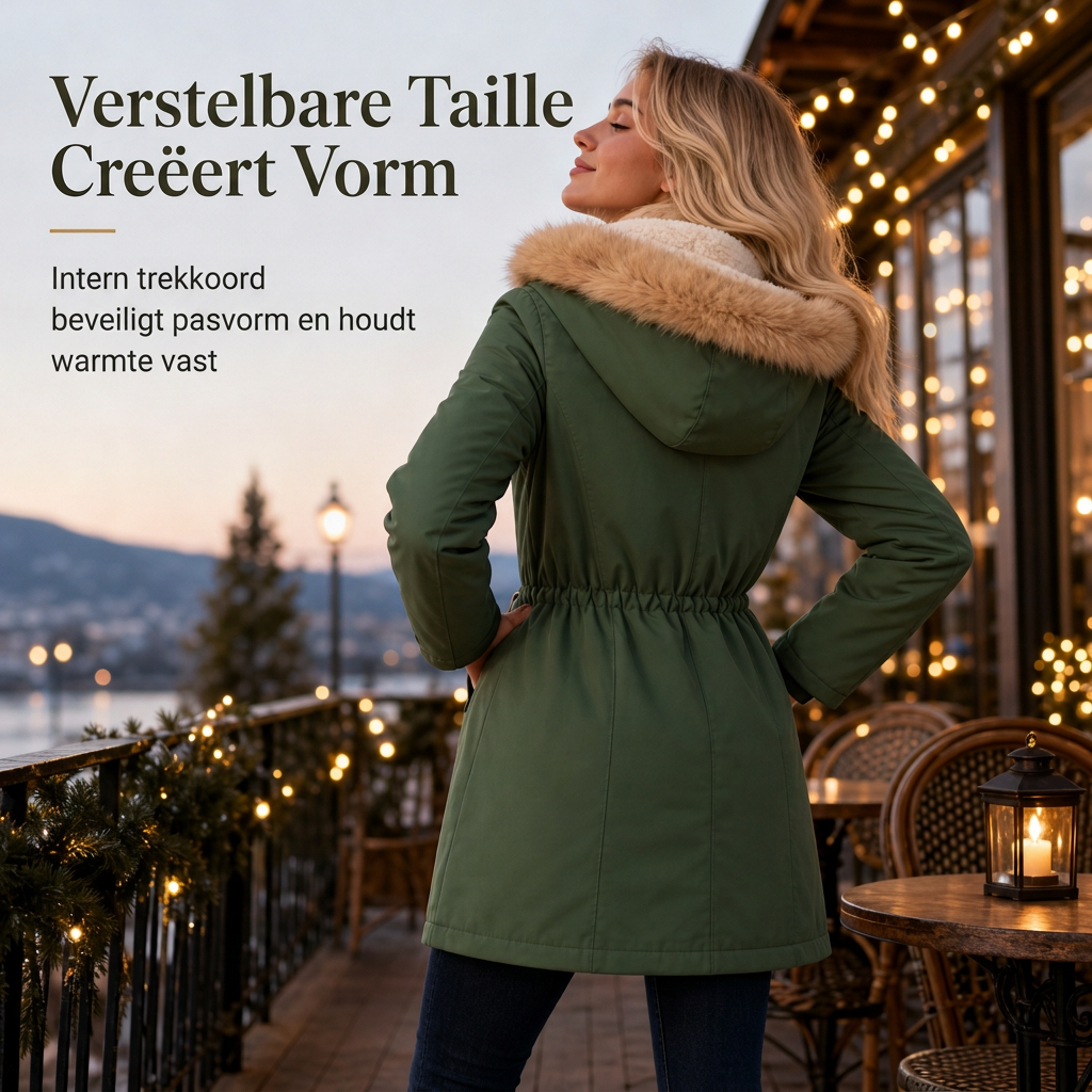 🔥Gratis verzending✈️Dames winterparka-jas met imitatiebont capuchon