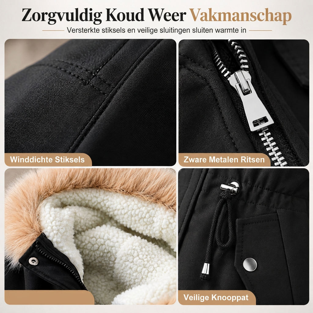 🔥Gratis verzending✈️Dames winterparka-jas met imitatiebont capuchon