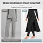✨ Gemakkelijk dagelijks comfort | 2-delige set voor dames van een geribbelde langwerpige top en slim-fit broek