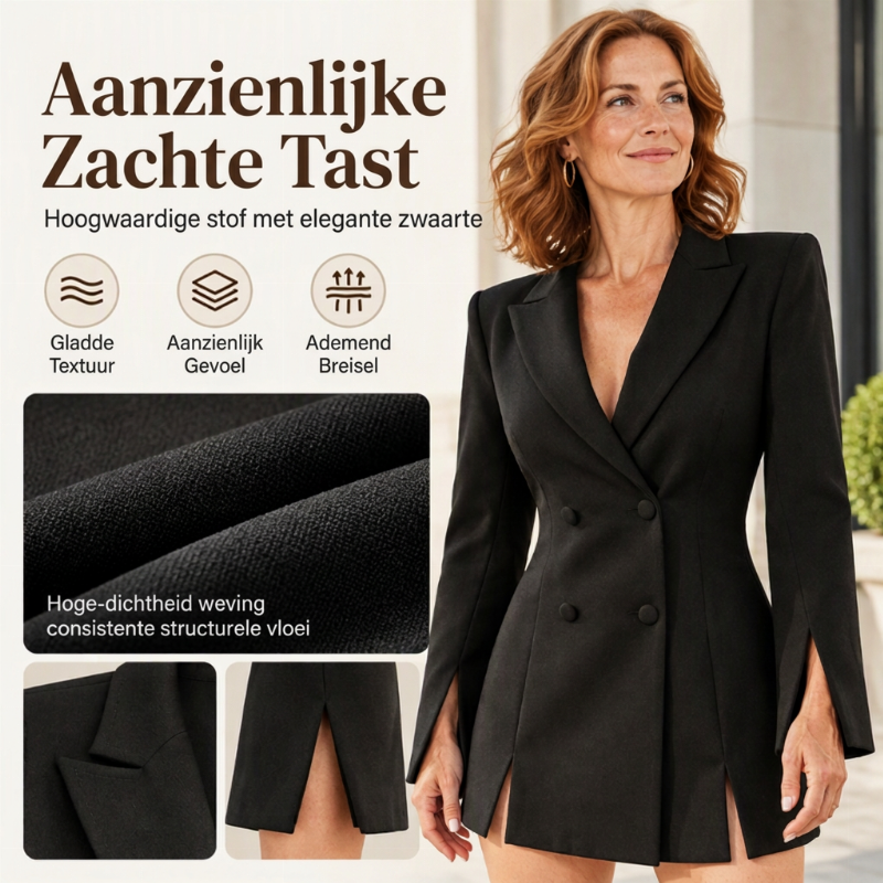 🔥Gratis verzending✈️Stijlvolle Damesblazer met Dubbele Knopen