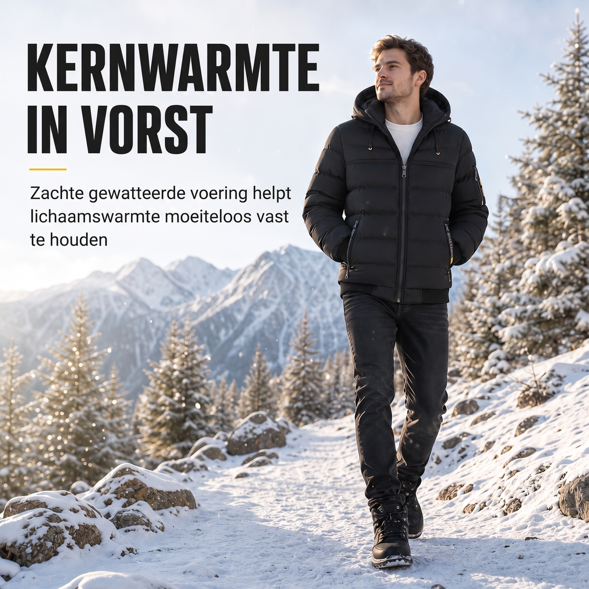 🔥Gratis verzending✈️Casual korte gewatteerde winterjas voor heren, warm en geïsoleerd