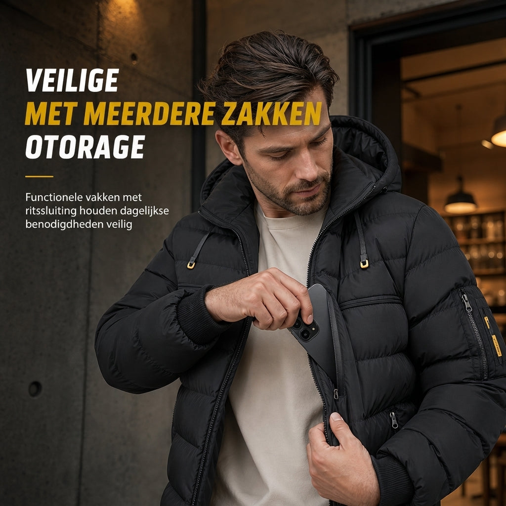 🔥Gratis verzending✈️Casual korte gewatteerde winterjas voor heren, warm en geïsoleerd