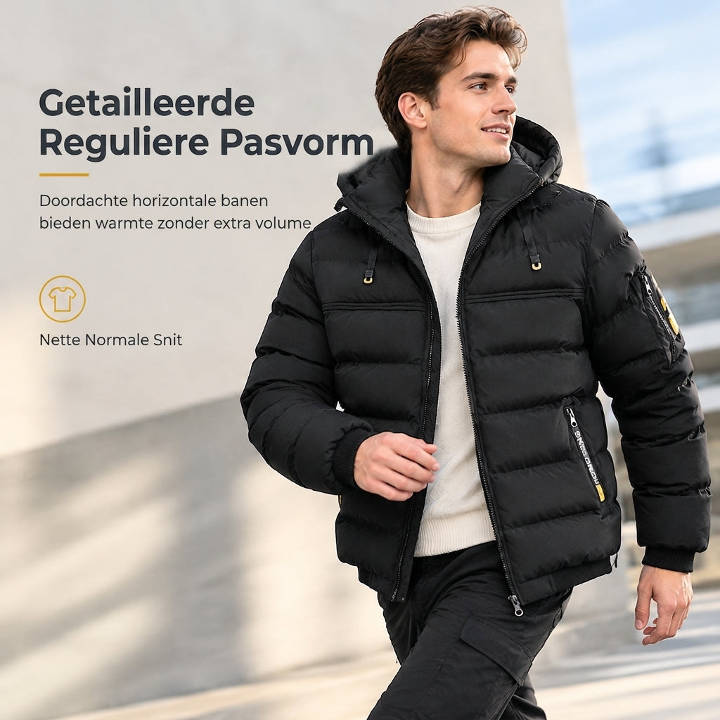 🔥Gratis verzending✈️Casual korte gewatteerde winterjas voor heren, warm en geïsoleerd