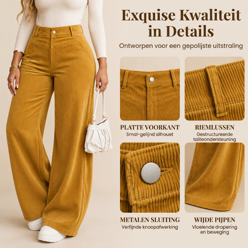 🔥Gratis verzending✈️Casual corduroy wijde broek voor dames
