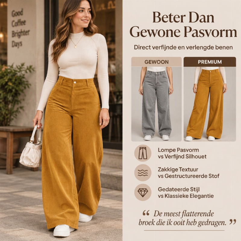 🔥Gratis verzending✈️Casual corduroy wijde broek voor dames