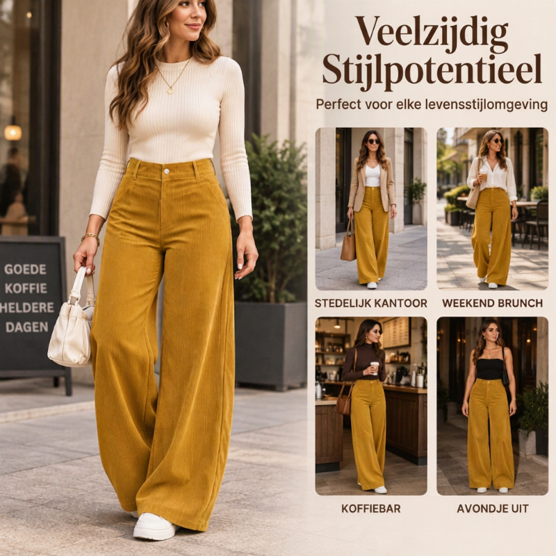 🔥Gratis verzending✈️Casual corduroy wijde broek voor dames