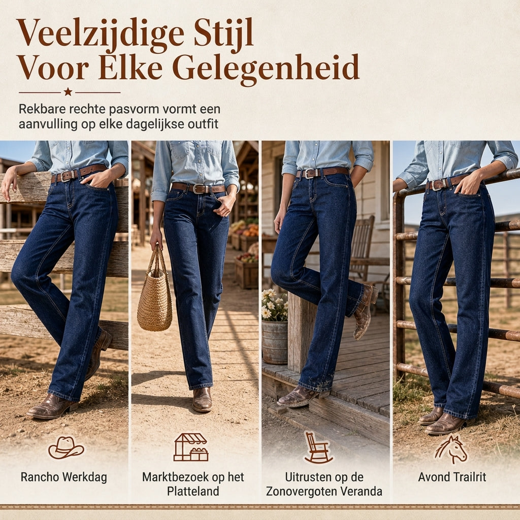 🔥Gratis verzending✈️Dames klassieke stretch jeans met rechte pijp