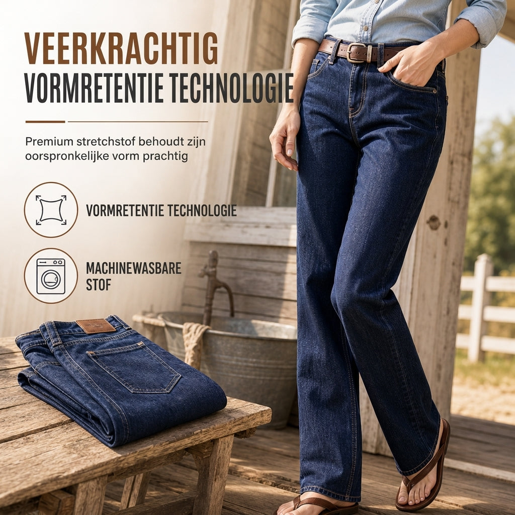🔥Gratis verzending✈️Dames klassieke stretch jeans met rechte pijp