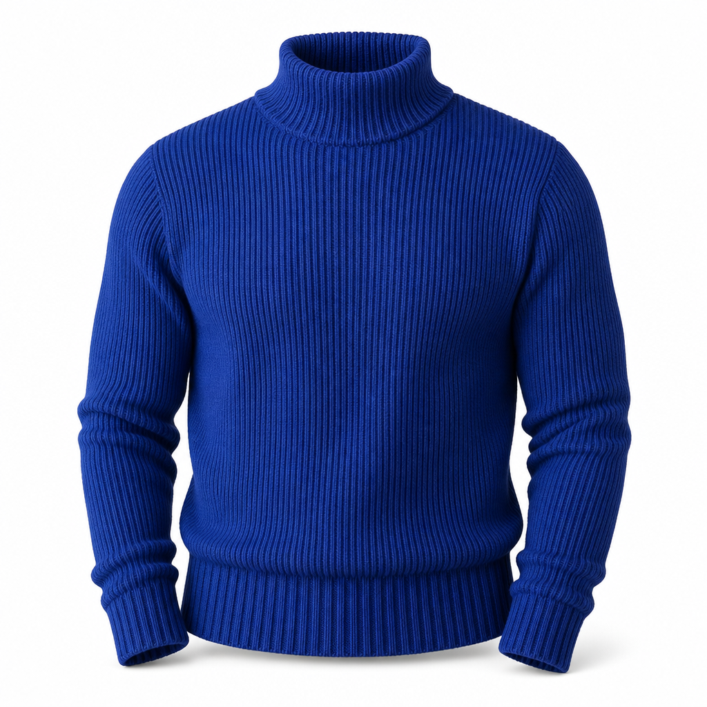 ✨ Zin in een strakke gebreide coltrui voor heren? Gestructureerde kraag en getailleerde pasvorm, makkelijk te dragen 🧶