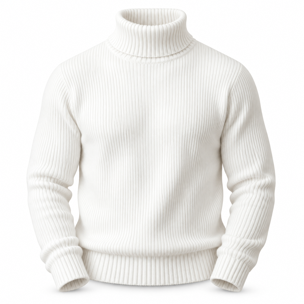 ✨ Zin in een strakke gebreide coltrui voor heren? Gestructureerde kraag en getailleerde pasvorm, makkelijk te dragen 🧶