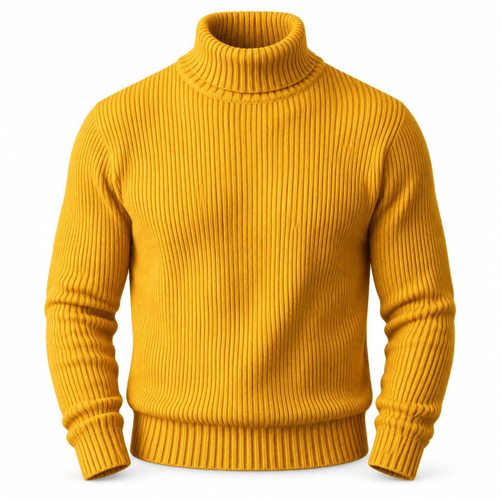 ✨ Zin in een strakke gebreide coltrui voor heren? Gestructureerde kraag en getailleerde pasvorm, makkelijk te dragen 🧶