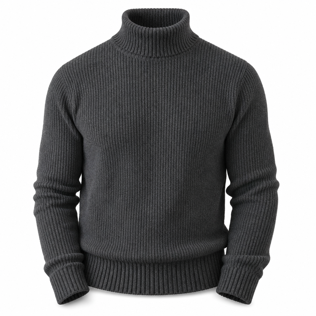 ✨ Zin in een strakke gebreide coltrui voor heren? Gestructureerde kraag en getailleerde pasvorm, makkelijk te dragen 🧶