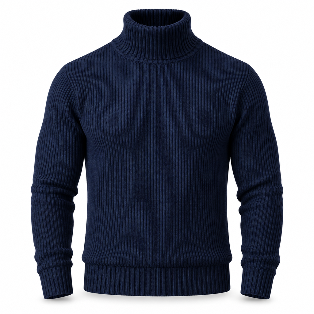 ✨ Zin in een strakke gebreide coltrui voor heren? Gestructureerde kraag en getailleerde pasvorm, makkelijk te dragen 🧶