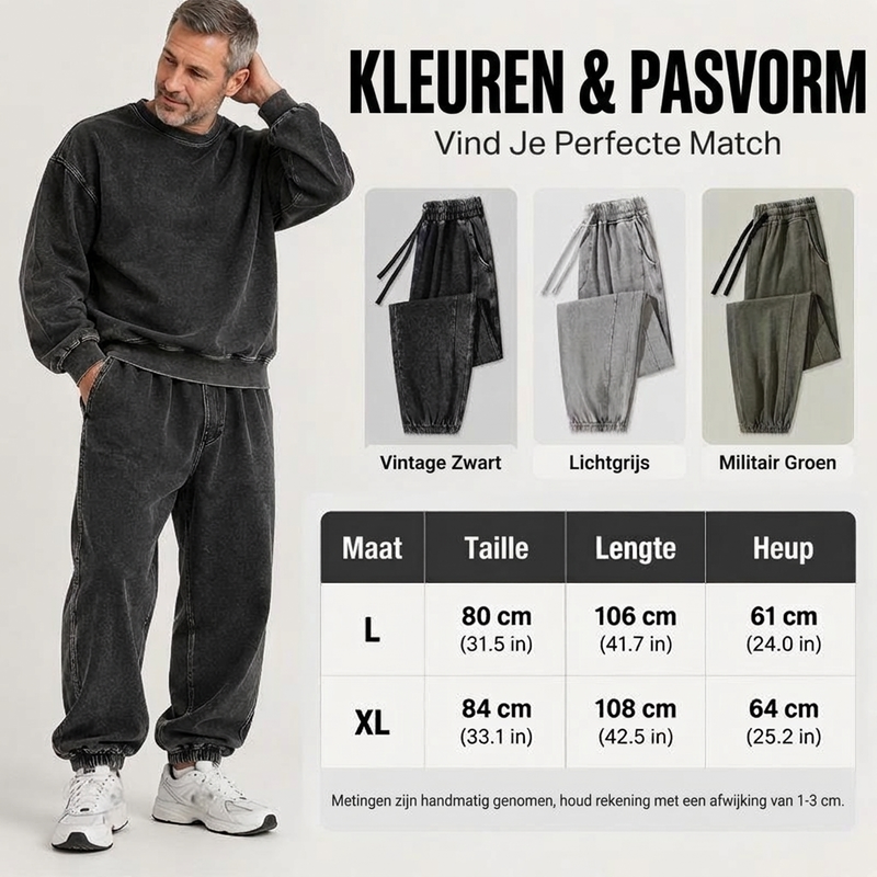 Heren Casual Gewassen Sportbroek