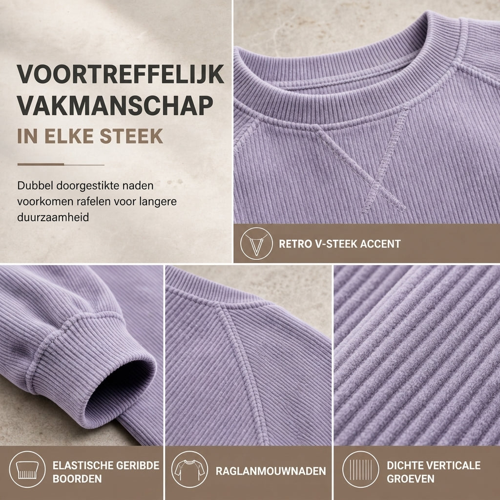 🔥Gratis verzending✈️Heren corduroy ronde hals lange mouwen pullover sweatshirt