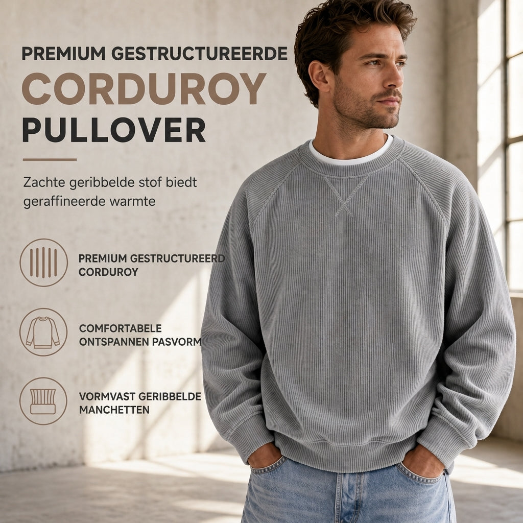 🔥Gratis verzending✈️Heren corduroy ronde hals lange mouwen pullover sweatshirt