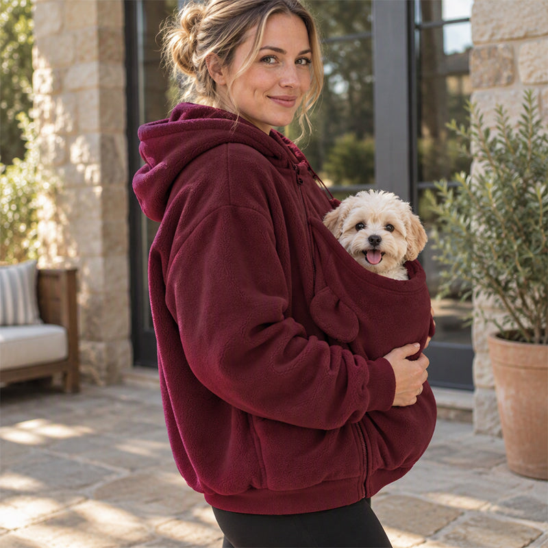 😍Een onmisbaar item voor huishoudens met huisdieren❤️Kangaroo Pocket Huisdierendraagcapuchon