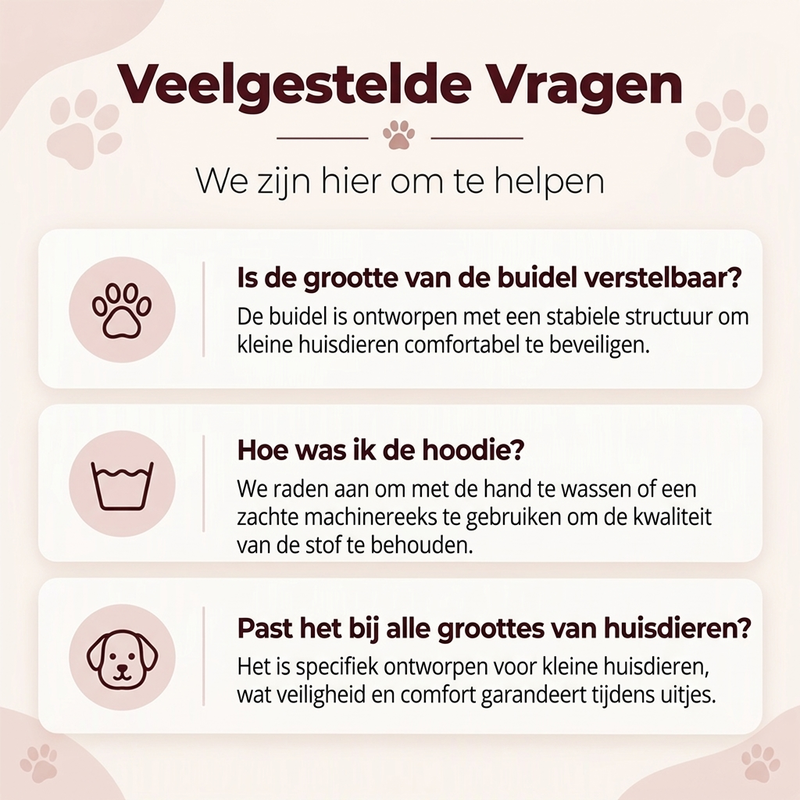 😍Een onmisbaar item voor huishoudens met huisdieren❤️Kangaroo Pocket Huisdierendraagcapuchon
