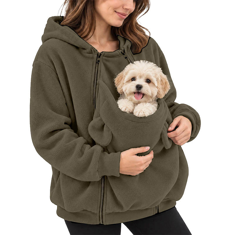 😍Een onmisbaar item voor huishoudens met huisdieren❤️Kangaroo Pocket Huisdierendraagcapuchon