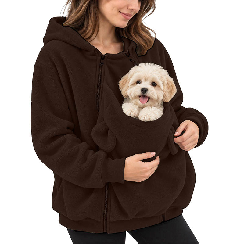 😍Een onmisbaar item voor huishoudens met huisdieren❤️Kangaroo Pocket Huisdierendraagcapuchon