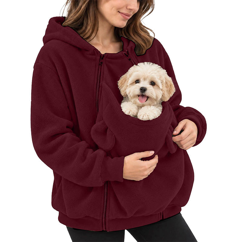 😍Een onmisbaar item voor huishoudens met huisdieren❤️Kangaroo Pocket Huisdierendraagcapuchon