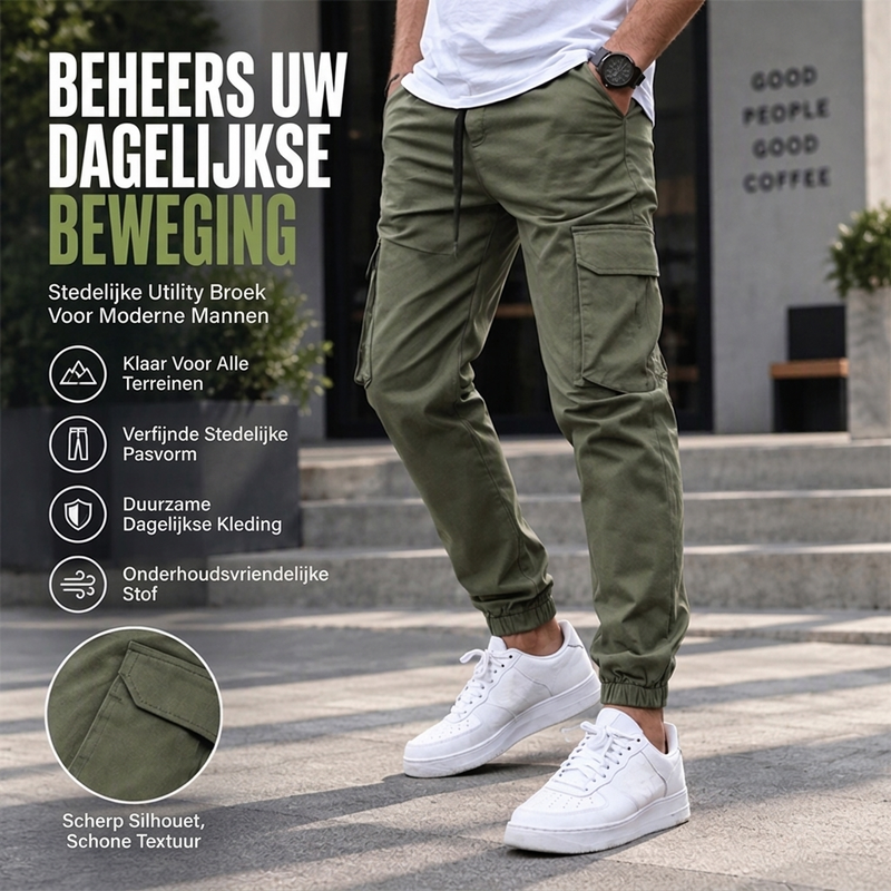 👖Heren Casual Outdoor Cargo Broek met Trekkoord