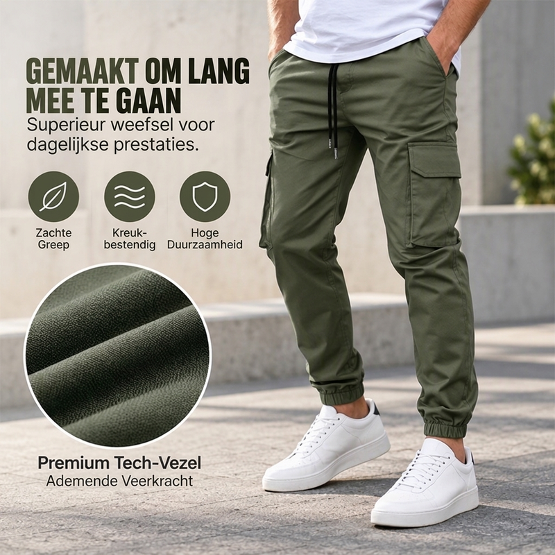 👖Heren Casual Outdoor Cargo Broek met Trekkoord