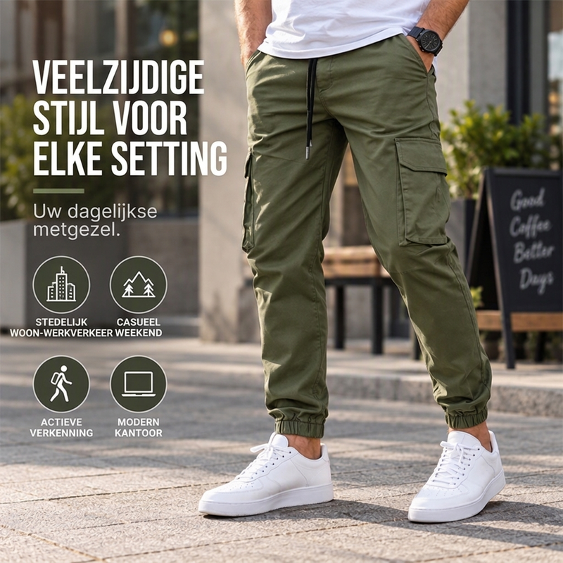 👖Heren Casual Outdoor Cargo Broek met Trekkoord