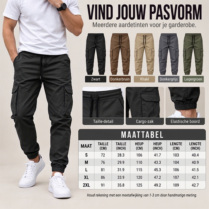 👖Heren Casual Outdoor Cargo Broek met Trekkoord