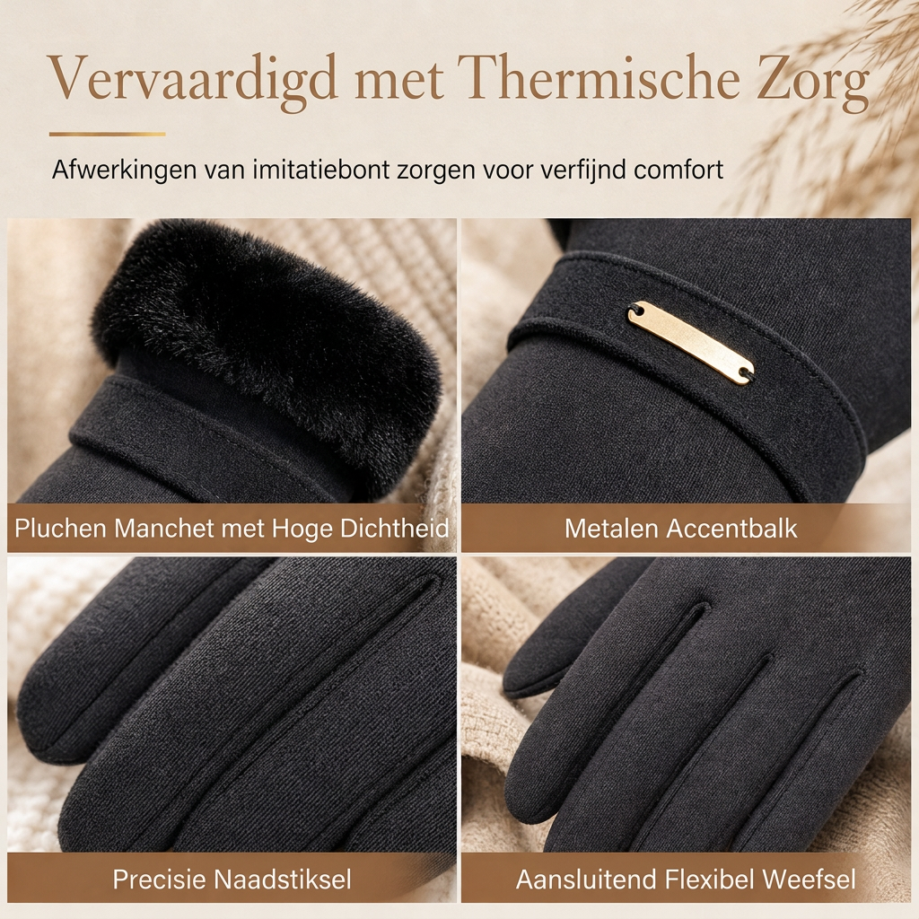 🔥Dames Winter Thermische Touchscreen Handschoenen Winddicht Warme Handschoenen voor Buitenfietsen en Autorijden