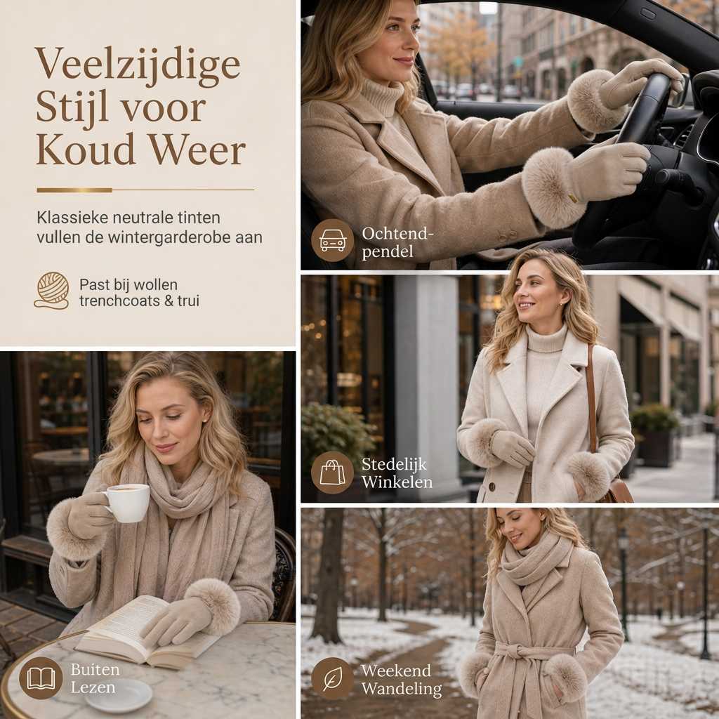🔥Dames Winter Thermische Touchscreen Handschoenen Winddicht Warme Handschoenen voor Buitenfietsen en Autorijden