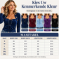 Dames fluwelen top met vetersluiting en nep-twee