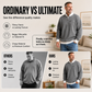 Casual herensweatshirt met wafelpatroon en kwartritssluiting