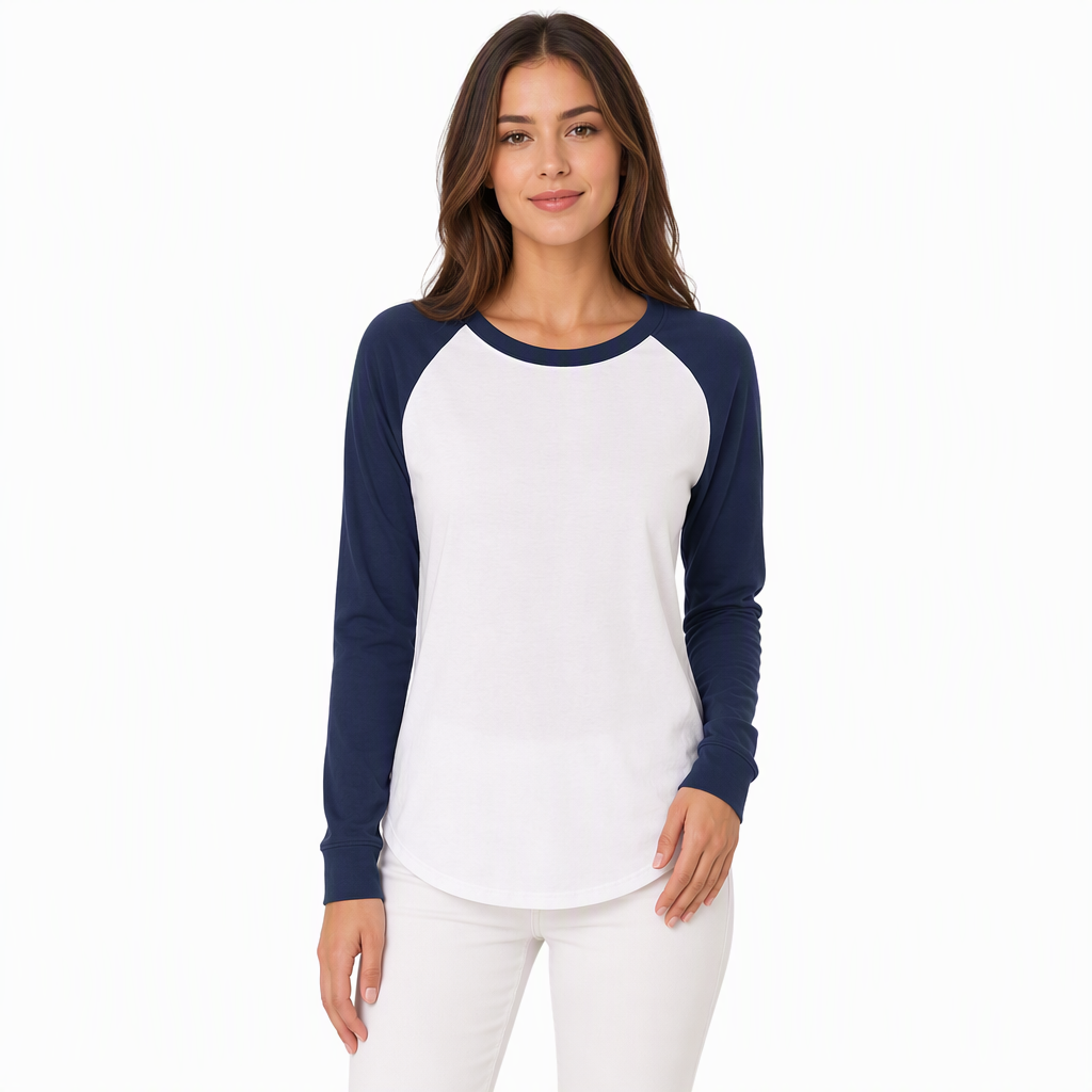 💋Geniet van een 30-daags probleemloos retourbeleid!✅️Casueel los dames T-shirt met ronde hals, lange mouwen en kleurenblok