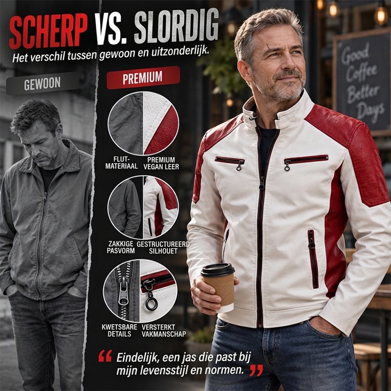 🔥Gratis verzending✈️Vintage jas voor heren met staande kraag en patchwork