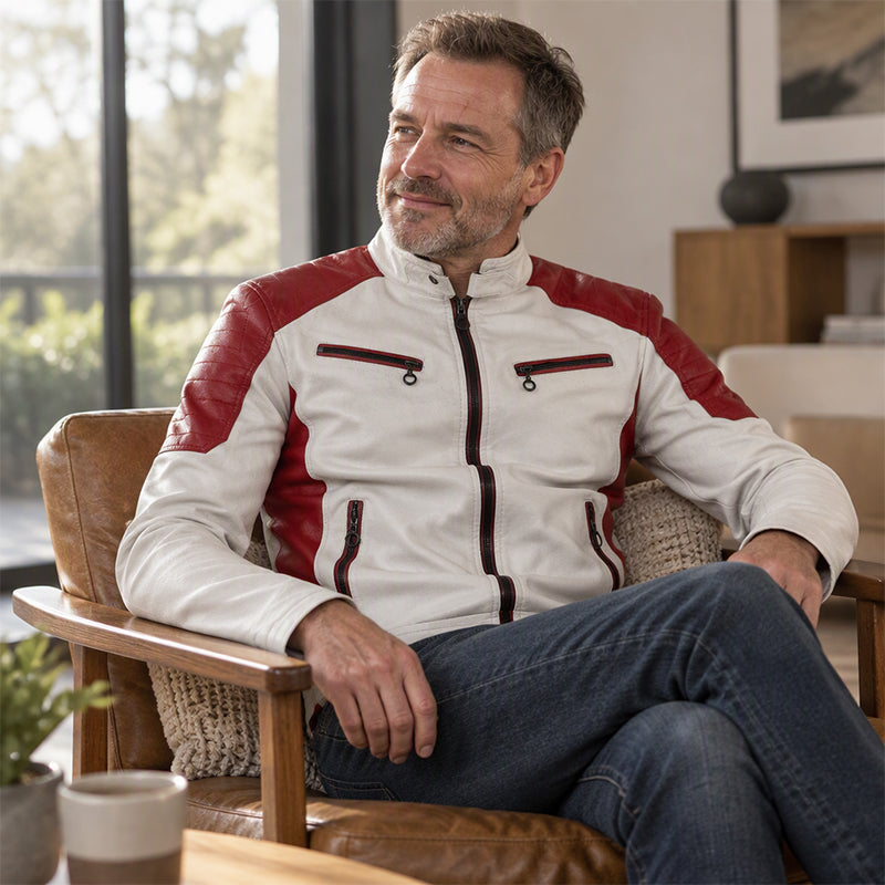 🔥Gratis verzending✈️Vintage jas voor heren met staande kraag en patchwork