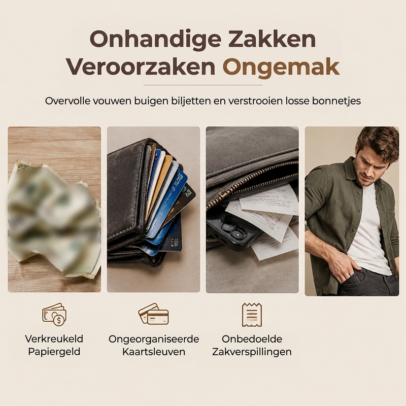 🔥Populair product ！✨Heren Lange Ritsportemonnee Groot Capaciteit Multifunctionele Kaarthouder Klemtas