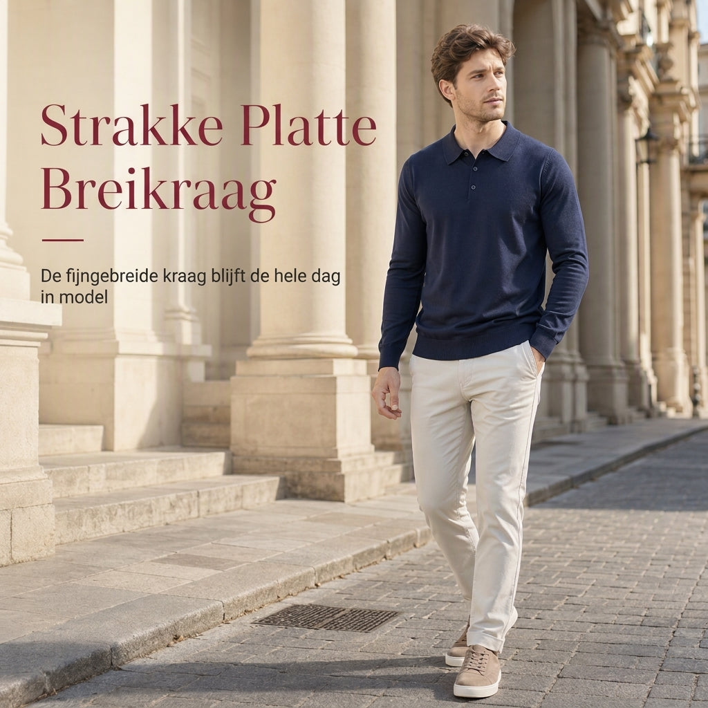 🔥Gratis verzending✈️Heren effen gekleurd lange mouwen gebreid shirt pullover trui