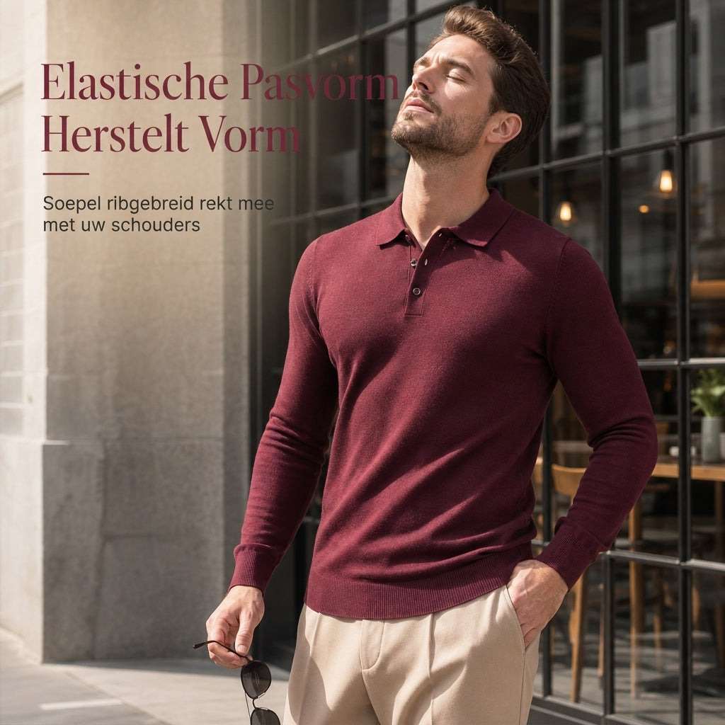 🔥Gratis verzending✈️Heren effen gekleurd lange mouwen gebreid shirt pullover trui