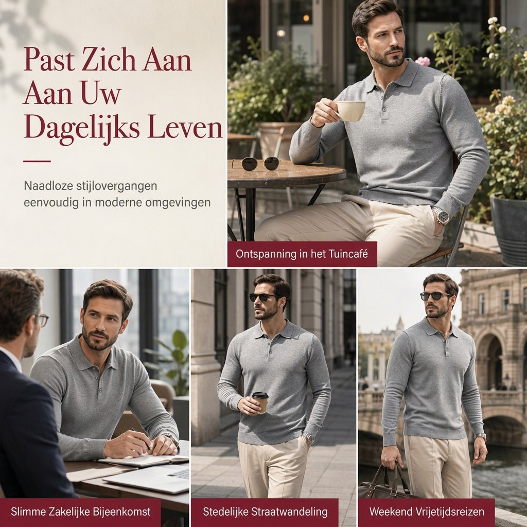 🔥Gratis verzending✈️Heren effen gekleurd lange mouwen gebreid shirt pullover trui